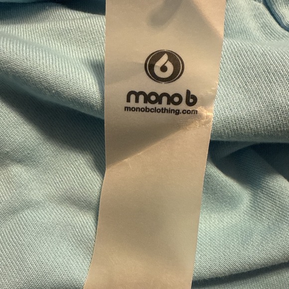 Mono B Women's Medium Light Blue Swoop Waist High Waisted with Pockets NWT - Picture 7 of 8